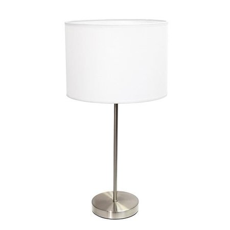 ALL THE RAGES Alltherages LT2040-WHT 22 in.Stick Lamp with Drum Shade; White LT2040-WHT